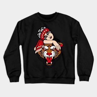 Lady tiger Crewneck Sweatshirt